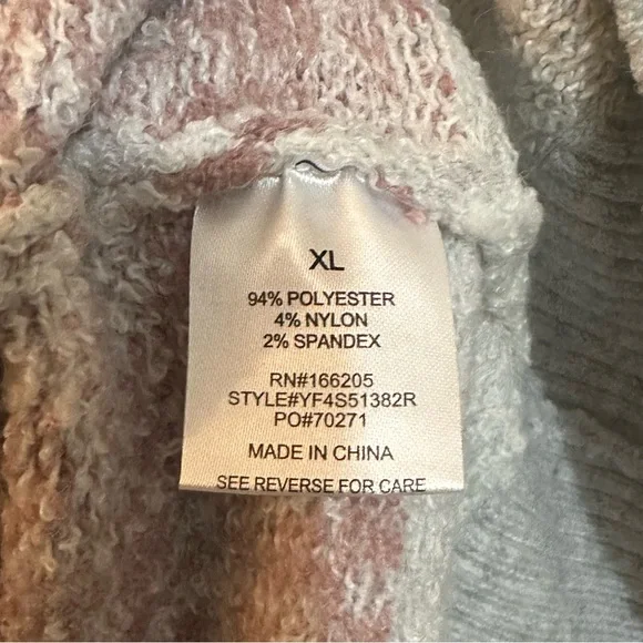 NWT Lucky Brand Gray Aztec Belted Long Sleeve Sweater Dress XL - Picture 7 of 10